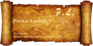 Perka Lestár névjegykártya